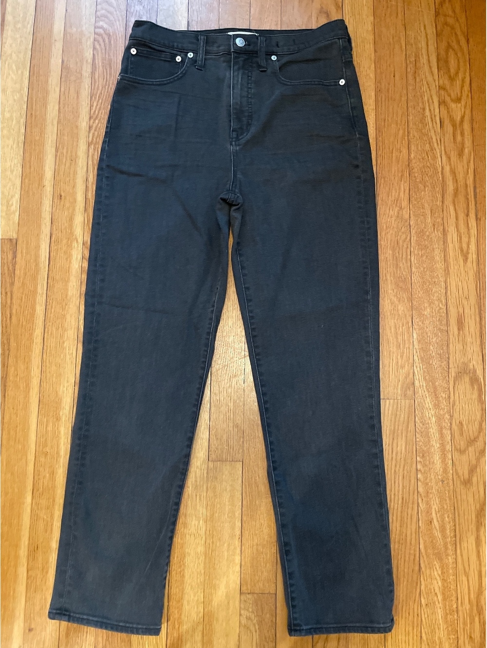 Madewell Tall Classic Straight Jeans Black High Rise T29 Women's 29 Lunar Wash